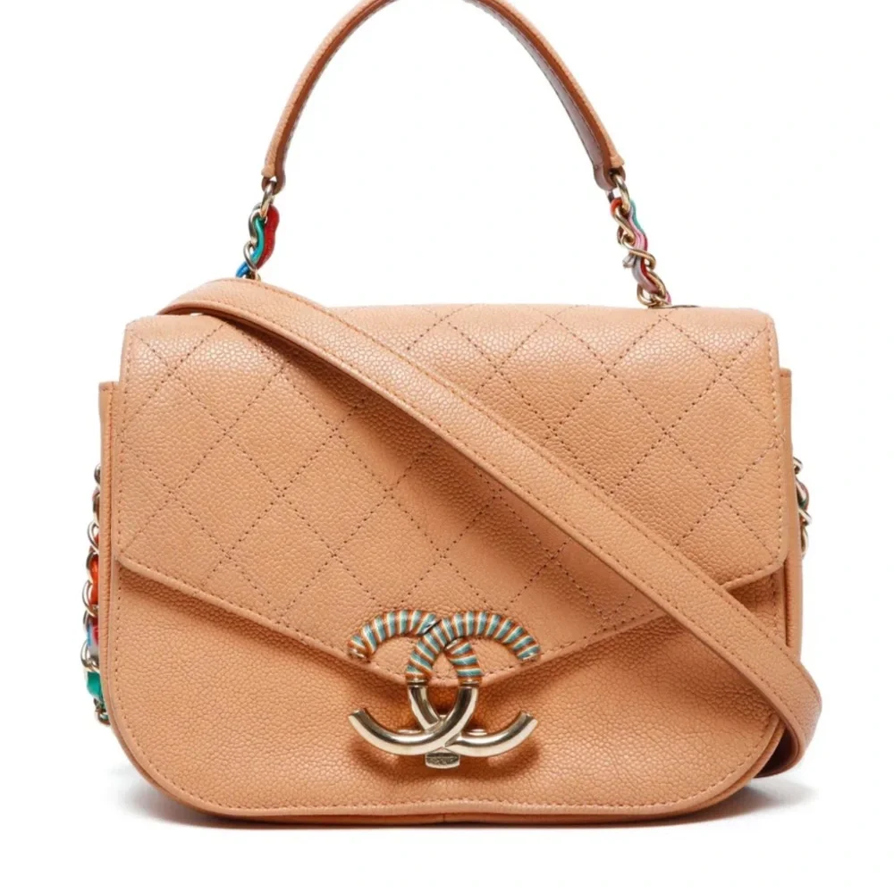 Chanel Cavier Grained Quilted Small Cuba Top Handle - Picture 1 of 16